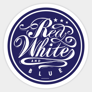 Red white blue Sticker